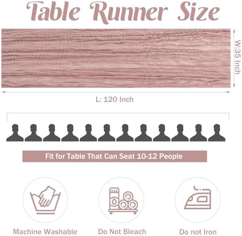 10FT Cheesecloth Table Runner Boho Party Home Decorations - Image 4