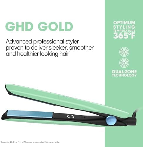 ghd Gold Styler 1" Flat Iron Hair Straightener, for All Hair, Glazed Blue - Image 2