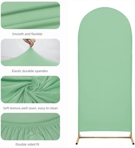 Set of 2 Wedding Arch Cover Stretchy Spandex Fabric Backdrop for Arch Stand - Image 5