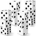 Ctosree 12 Pcs Large Casino Dice Box Casino Party Decor, White by Ctosree
