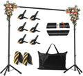 10x6.5 FT Backdrop Stand for Parties, Adjustable Photo Backdrop Stand Kit with Carrying Bag, Portable Background Stand Backdrop for Wedding, Photoshoot, and Photo Studio by Idealfordecoratehomeandoffice