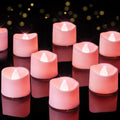 Homemory 12-Pack Pink Flameless Battery Tea Light Candles, 200+ Hours by Homemory