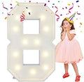 4FT Marquee Numbers, Large Light Up Numbers 8 for 8th Birthday Party Decor by MerryMosaics