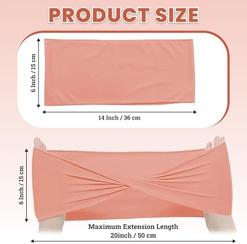 MDS Pack of 150 Spandex Chair Sashes Without Slider Buckles – Coral Peach - Image 2