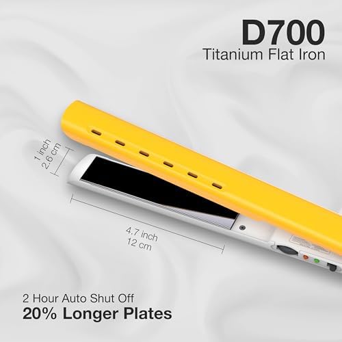 GK HAIR D700 Titanium Styling Flat Iron Professional Fast Heat Straightener - Image 5