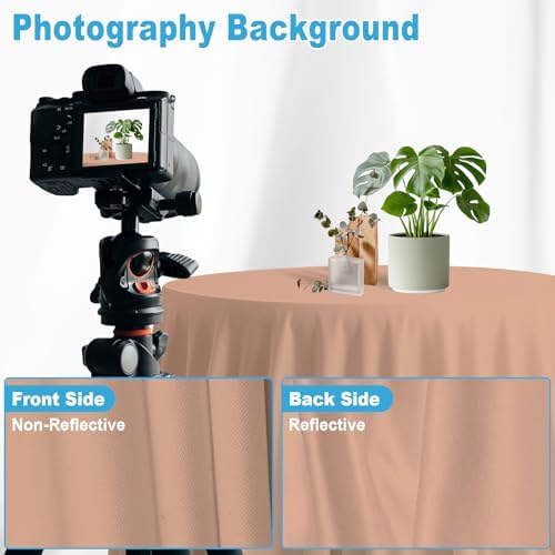 Nude Backdrop for Photoshoot, Professional Photo Backdrop Background Curtain for Product Photography, Portraits, Wedding, Party, Live Streaming Video Recording 10X10 FT (Background Only) - Image 6