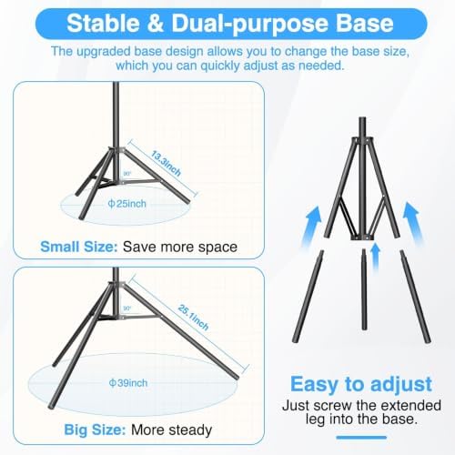 EMART T Shape Backdrop Stand 8.5x5.4ft, Green Screen Photo Banner Stand - Image 3