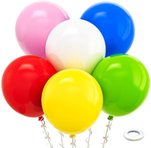 Bezente Rainbow Balloons 18 Inch 30 Pack Latex Large Thick by Bezente