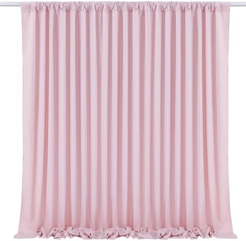 Dusty Rose Backdrop Curtains 10ftx10ft Wedding Polyester Photo Drapes by SoarDream