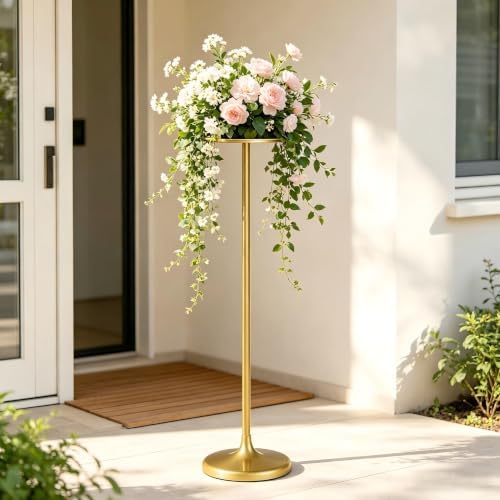 2 Pcs Gold Metal Flower Stands, Adjustable Tall Wedding Table Centerpieces - Image 4