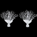 2 Pack Metallic Foil Spray Centerpiece Stars for Wedding, Birthday, Anniversary, Christmas Table Decor, Holiday Festival Baby Shower Graduation Mantle Party Decorations (White) by Unknown