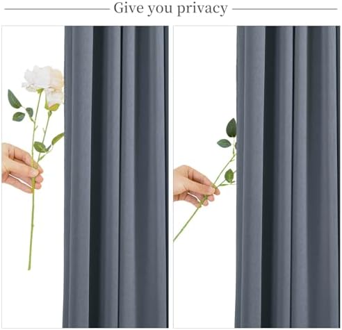 4 Panels Charcoal Backdrop Curtain for Parties Wedding Wrinkle Free Silver Grey Photo Curtains Backdrop Drapes Fabric Decoration for Birthday Party Baby Shower 20ft(W) x 10ft(H) - Image 5