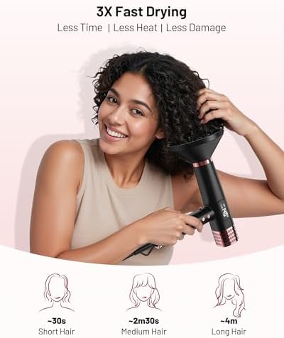 MESCOMB Hair Dryer with Diffuser, Dual Voltage Travel Blow Dryer,0.77 lb - Image 2