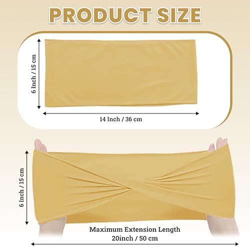 MDS Pack of 125 Spandex Chair Sashes Without Slider Buckles – Gold - Image 2