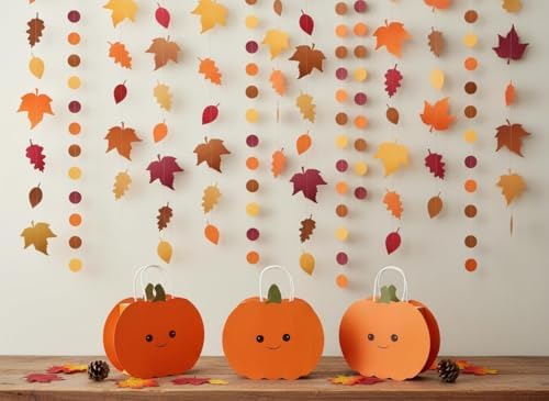 Cheerland Fall Leaf Garlands Thanksgiving Party Decorations Maple Banner Backdrop Hanging Decor Streamer for Woody Birthday Classroom Picnic Wedding Baby Shower Autumn Harvest Woodland Party Supplies - Image 6