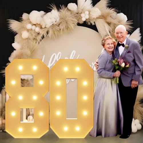 imprsv 60 Marquee Numbers, 4FT Light Up Numbers for 60th Birthday Decor - Image 6