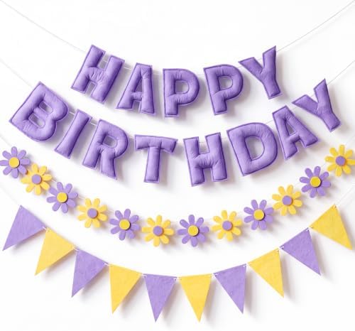 YEOCU Happy Birthday Decorations, No DIY, Pre-Strung 3D Banner by YEOCU