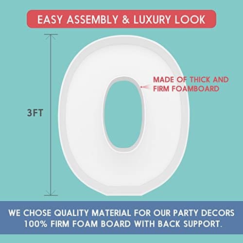 3FT DIY Mosaic Balloon Letter O Frame, Fillable Party Backdrop Decor - Image 2