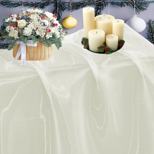 75 Yard Organza Fabric 44" Wide for Wedding Event Décor - Ivory by MDS