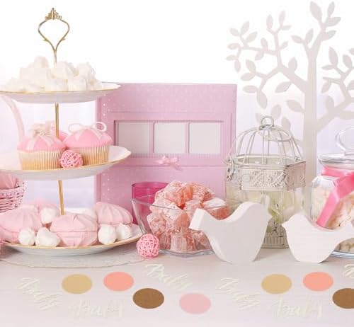 Minatee 400 Pcs Baby Shower Confetti Decorations Table Confetti Dots Gender Reveal Wedding Decor (Modern Color,Round Style) - Image 6