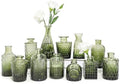 SUPMIND 12pcs Glass Bud Vase Set, Green Small Flower Vases for Centerpieces by SUPMIND