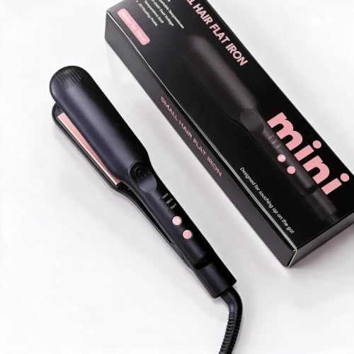 Mini Flat Iron Hair Straightener with Wide Ceramic Plate by DesaloHairTools