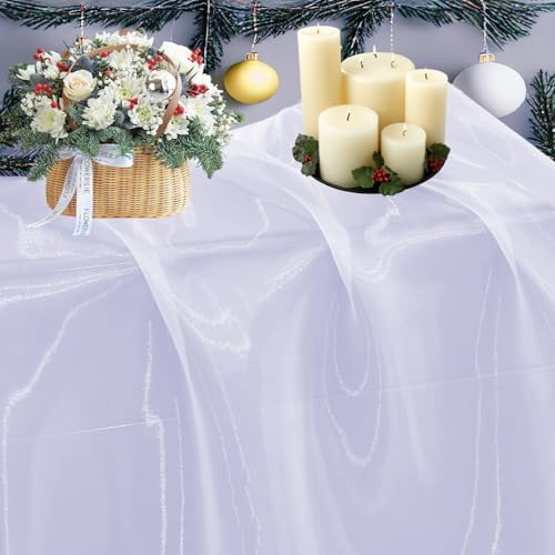 90 Yard Organza Fabric 44" Wide for Wedding Event Décor - White by MDS