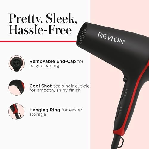 REVLON SmoothStay 1875 Watt Coconut Oil Infused Hair Dryer with Diffuser - Image 6