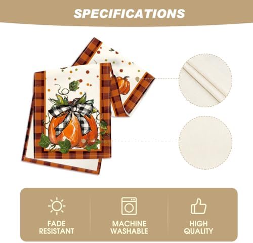 Artoid Mode 210 GSM Fall Table Runner Home Party Decor 13x72 Inch - Image 5