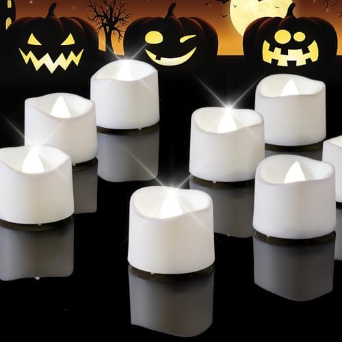 Homemory 12-Pack Flameless Tea Lights Candles Battery Operated, 200+ Hours by Homemory
