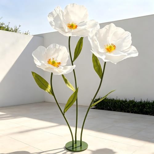 5.58FT Artificial Paper Flowers, Large Flower Backdrop - Image 3