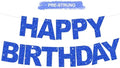 BEISHIDA Pre-Strung Glitter Blue Happy Birthday Banner Party Sign Decor by Beishida