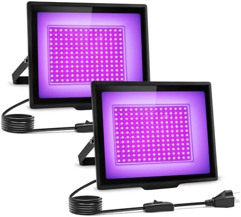 2 Pack 150W LED Black Light, IP66 Waterproof Blacklight Flood Lights by uwiner