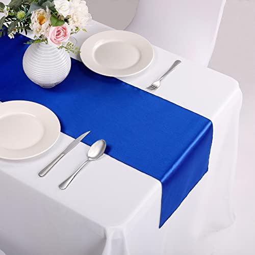 15-Pack Satin Table Runner Royal Blue 12 x 108 inches Long, Table Runners for Wedding, Birthday Parties, Banquets Decorations（15 Pack, 12x108 Inch, Royal Blue - Image 6