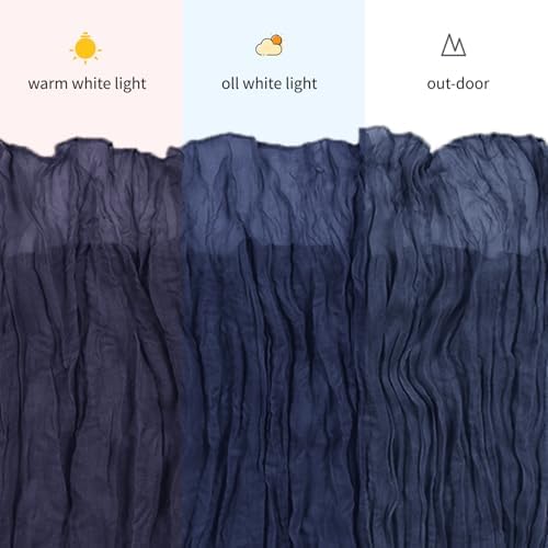 3 Pack Navy Blue Cheesecloth Table Runner, 17 x 108 inch, Semi Sheer Boho Cheese Cloth Fabric Table Runner Bulk for Wedding , Birthday, Party, Holiday, Home Decor (Navy Blue) - Image 7