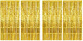 4 Pack Gold Fringe Curtain Backdrop Tinsel Streamers Birthday Party Decorations Christmas Photo Booth Backdrop Halloween New Year Graduation Baby Shower Theme Party Decorations by BOMSI