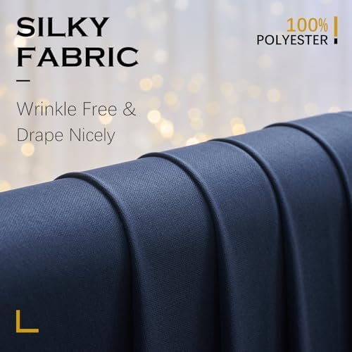 20x12 ft Navy Blue Backdrop Curtains for Weddings, Birthdays and Photos - Image 6
