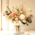 Luxury Floral Arrangement with Vase - Pampas Grass & Artificial Flowers by RyddeligHome-AestheticHomeDecor