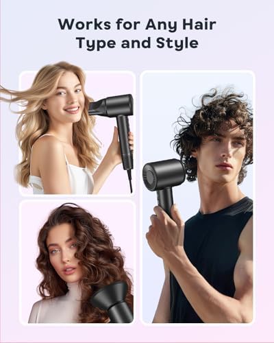 Ionic Hair Dryer, High Speed Blow Dryer with Diffuser for Women - Image 4
