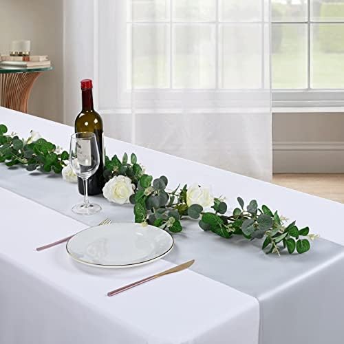 10-Pack Silver 12 x 108 inche Long Premium Satin Table Runner - Image 5