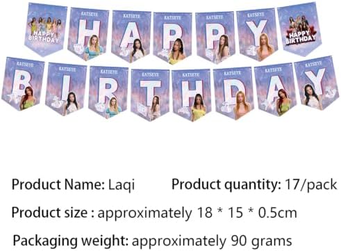 ULK 106 Pcs Katseye Birthday Decorations, Party Supplies Set Including 60 Stickers，Backdrop，Balloons，Hanging Swirls, Cake Toppers And Cupcake Toppers For Fans Birthday Party - Image 7