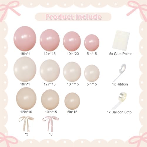 Dusty Pink Balloon Arch Kit for Wedding Baby Shower Birthday Decorations - Image 5