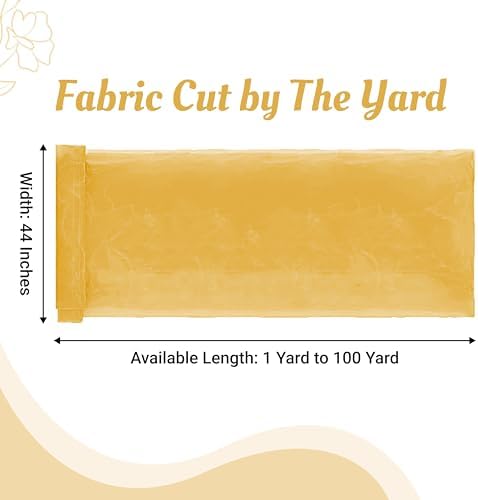 25 Yard Organza Fabric 44" Wide for Wedding Event Décor - Gold - Image 2