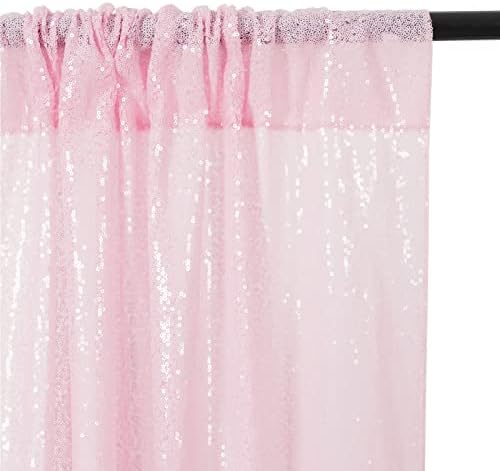 Poise3EHome Pink Sequin Backdrop,8FT x 10FT Sequin Photography Backdrop Curtain for Party Decoration - Image 6