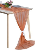 Pack of 20 Chiffon Table Runners 29 x 120 Inch, 14FT Long - Coral Peach by MDS