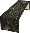 Sun Moon Table Runner Magical Boho Astrology Stars Fall Seasonal Autumn Chinese Gold Clouds Dinner Runner for Farmhouse Party Holiday Home Kitchen Dining Table Decoration 13"x120" by SHElifestyle