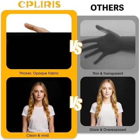 CPLIRIS 10x20ft Black Backdrop for Photography, Dual-Size Dual-Pocket Design Photo Booth Background for Portrait Photoshoot, Party and Video with Both Options of 10 feet and 20 feet in Width - Image 5