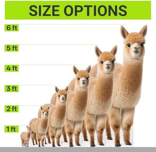Alpaca 6FT Life Size Cardboard Cutout, 1 PC - Image 3