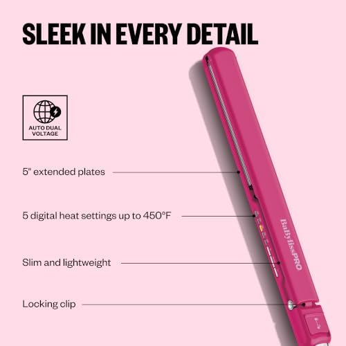 BabylissPRO Nano Titanium Digital Ultra-Thin Hair Straightener - Image 3