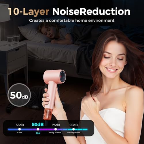 Infrared Hair Dryer for Women & Men, 160000 RPM Low Noise Blow Dryer, Professional Negative Ions Frizz Control & No Heat Damage, Brushless Motor Fast Drying for Home Travel Salon - Image 6